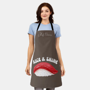 Rice and shine , sushi cat apron