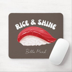 Rice and shine , sushi cat mouse mat