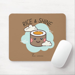 Rice and shine , sushi cat mouse mat