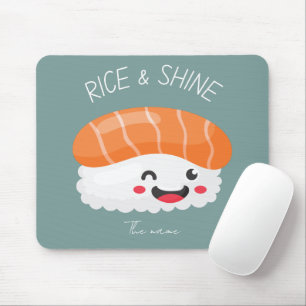 Rice and shine , sushi cat mouse mat