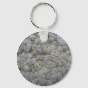 Rice Cake ,  Healthy Food, White Snack Key Ring