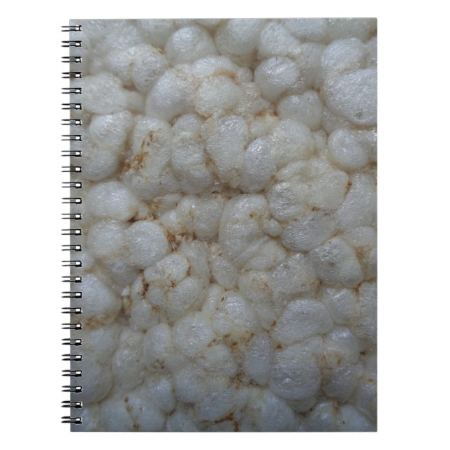 Rice Cake ,  Healthy Food, White Snack Notebook (Front)