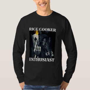 Rice Cooker Enthusiast Funny Cringe Hard Skeleton T-Shirt