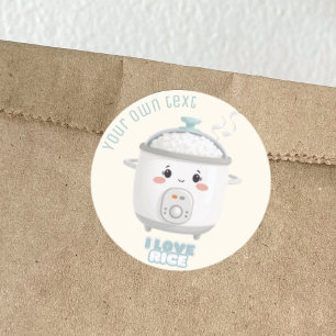Rice cooker i love rice kawaii Sticker