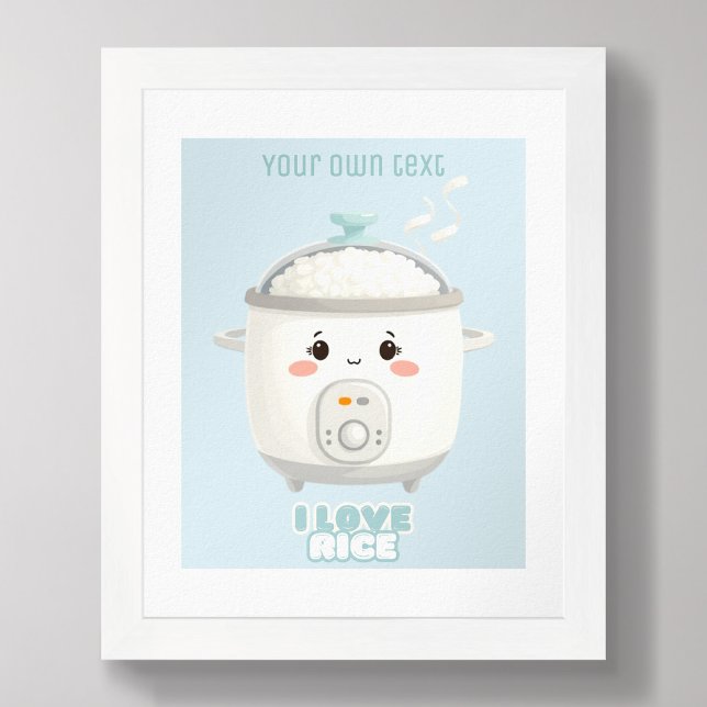 Rice cooker i love rice kitchen wall art (Creator Uploaded)
