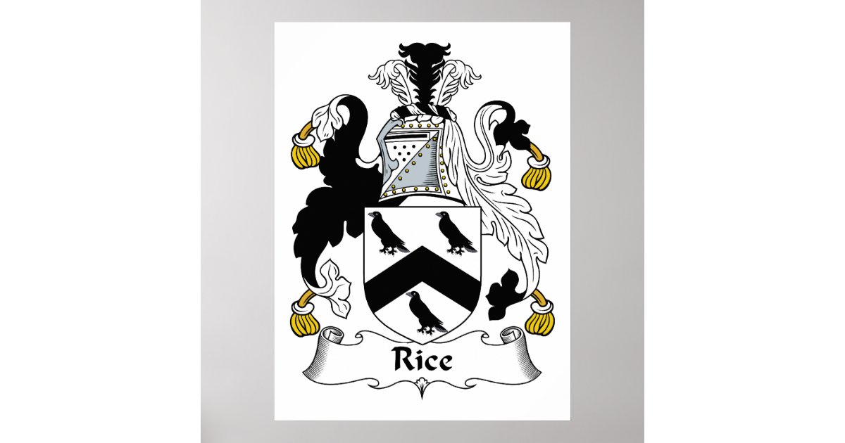 rice-family-crest-poster-zazzle