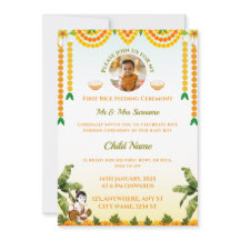 Rice Feeding Invitation, Annaprashan Card