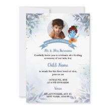 Rice Feeding Invitation, Annaprashan Card