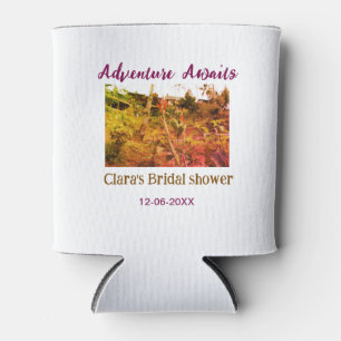 Rice fields adventure awaits bridal shower name fa can cooler
