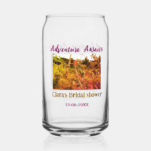 Rice fields adventure awaits bridal shower name fa can glass