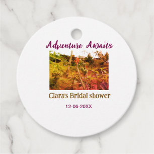 Rice fields adventure awaits bridal shower name fa favour tags