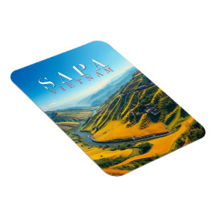 Rice fields in Sapa, Vietnam  Magnet