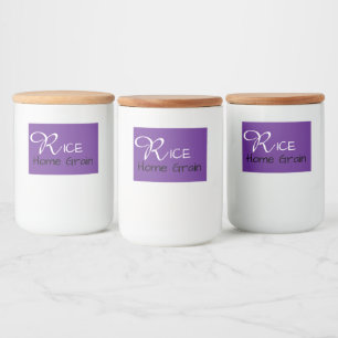 Rice Food Container Label