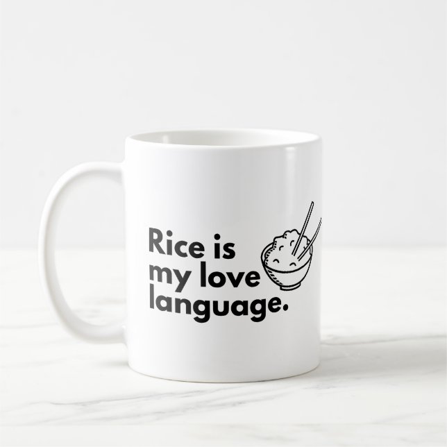 Rice is my love language coffee mug (Left)