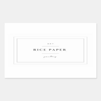 Rice Paper Food Label Stickers