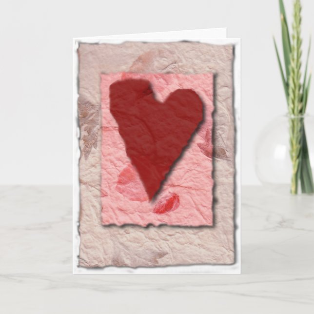 RICE PAPER VALENTINE HOLIDAY CARD (Front)
