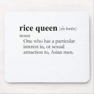 RICE QUEEN (definition) Mouse Mat