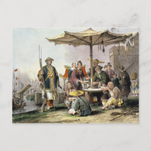 Rice Sellers at the Military Station of Tong-Chang Postcard