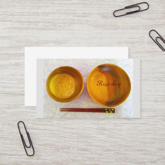 Rice shop Nature Business Card (Front/Back In Situ)