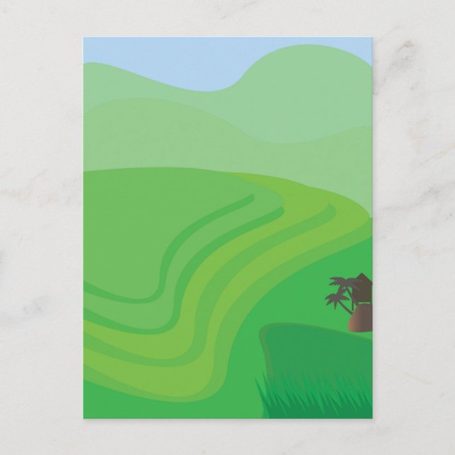 Rice Terraces Holiday Postcard (Front)