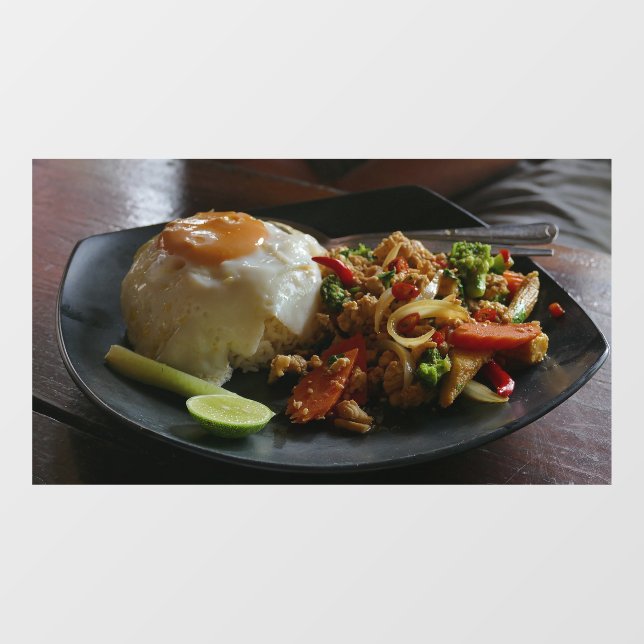 Rice Thailand Asia Thai Food Restaurant Picture Window Cling (Sheet)