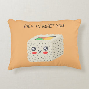 Rice To Meet You  Decorative Cushion