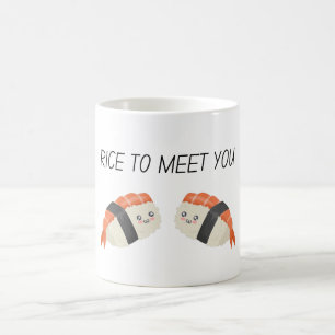 Rice To Meet You Kawaii Sushi Coffee Mug