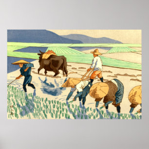 Rice Transplantation Asano Takeji 1949 Poster