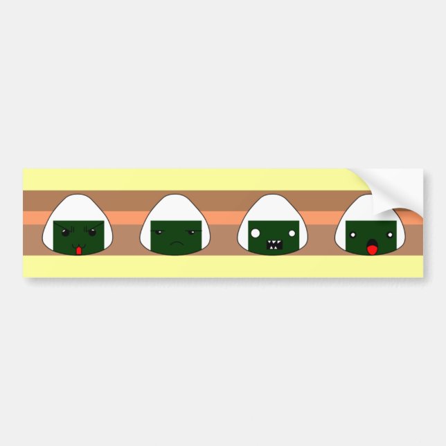 riceball  line bumper sticker (Front)