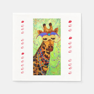 Rich and Pretty Giraffe Cocktail Napkin
