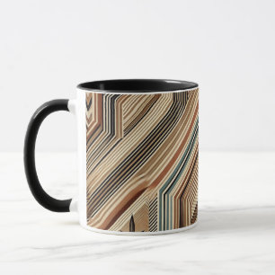 Rich and Rustic: Brown Stripes Coffee Mug