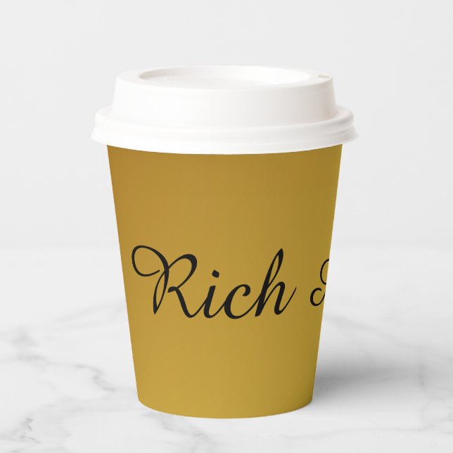 Rich as Gold Gradient Paper Cups (Front)