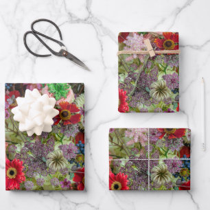 Rich Autumn Floral Bouquet with Gerberas and Berri Wrapping Paper Sheet