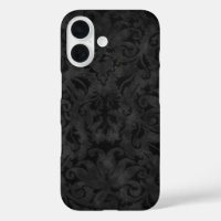 Rich Black Brocade Design
