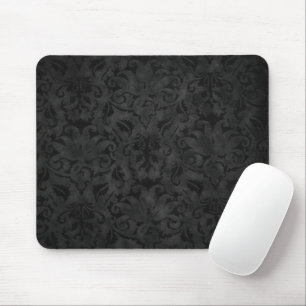 Rich Black Brocade Mouse Mat