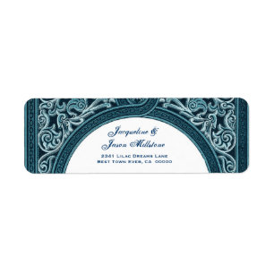 RICH BLUE Floral Arch Wedding Address