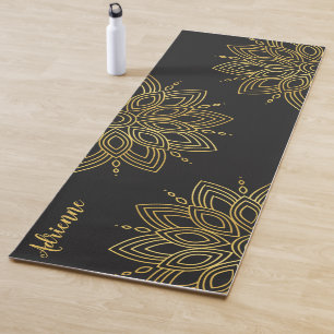 Rich Brown and Faux Gold Mandala Yoga Mat