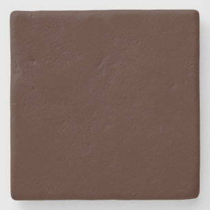 Rich Brown colour background Customisable Stone Coaster