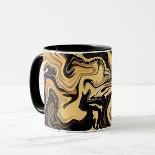 Rich Brown Swirls with Golden Hues Mug