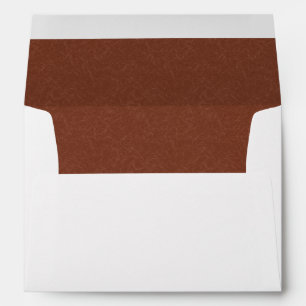 Rich brown  textured swirling  pattern envelope