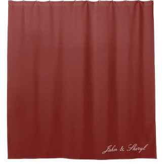 Rich Burgundy Red Solid Colour Shower Curtain
