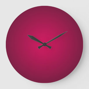 Rich Burgundy Wine Gradient Shades Large Clock