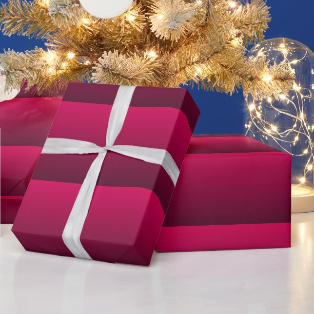 Rich Burgundy Wine Gradient Shades  Wrapping Paper (Holidays)