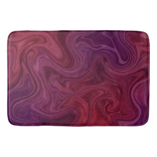 Rich Burgundy Wine Purple Organic Flow Bath Mat