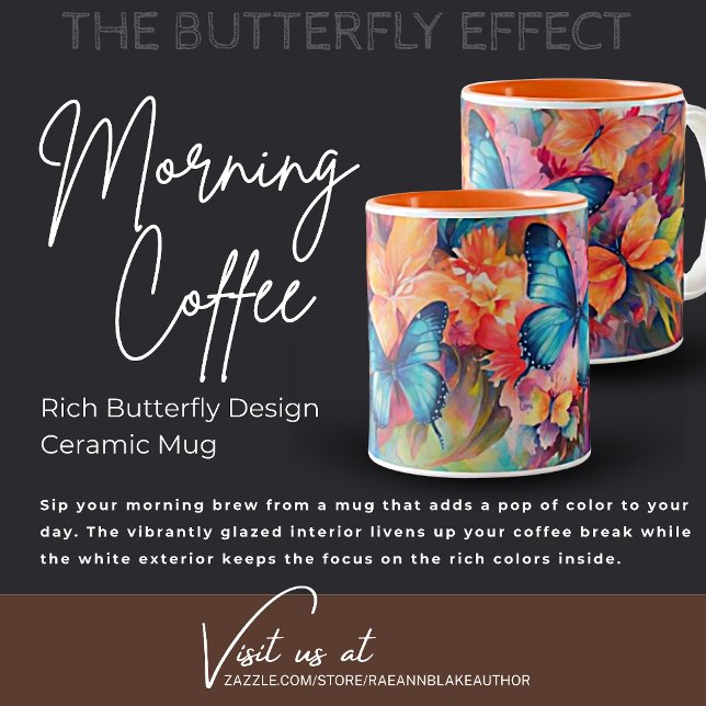 Rich Butterfly Design Ceramic Mug (Creator Uploaded)