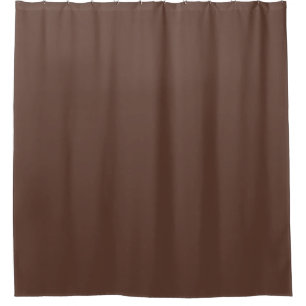 Rich Chocolate Brown Neutral Solid Colour Print Shower Curtain
