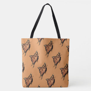 Rich Coloured Orange Butterflies Flying Tote Bag