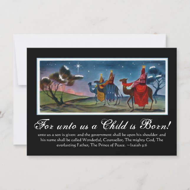 Rich Colourful Wisemen Painting Christian Christma Holiday Card (Front)