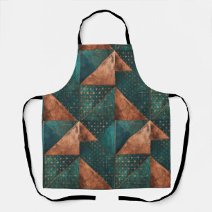Rich Copper Metallic gold geometric starburst Apron