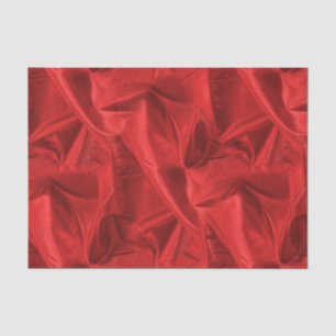 Rich Crumpled Metallic Red Faux Lame' Texture Tissue Paper